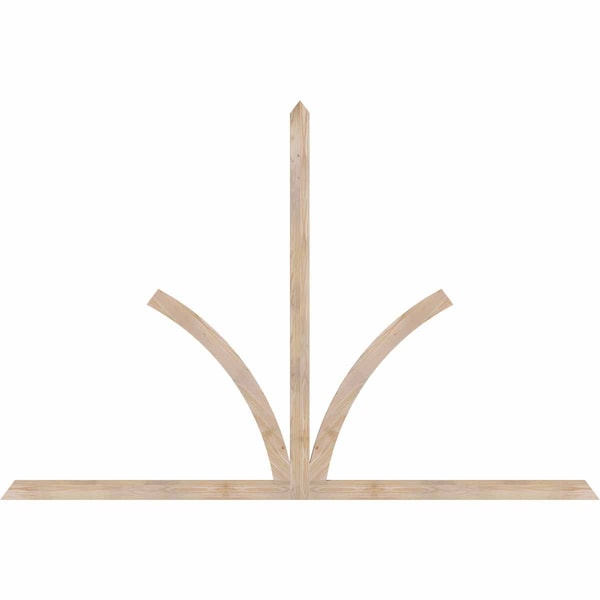 Ekena Millwork Richland Smooth Timber Gable Bracket, Douglas Fir, 108"W x 72"H x 1 1/2"D x 3 1/2"F, 16/12 Pitch GBW108X72X0204RIC00SDF - main